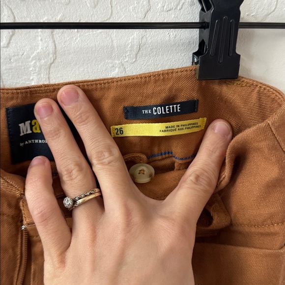 Anthropologie Maeve Colette Tan Camel Longline Shorts Size 26 NWT - Picture 5 of 6